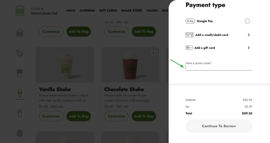 Shake Shack Promo Code: Unlock Delicious Deals in 2025 2 Shake Shack Promo Checkout